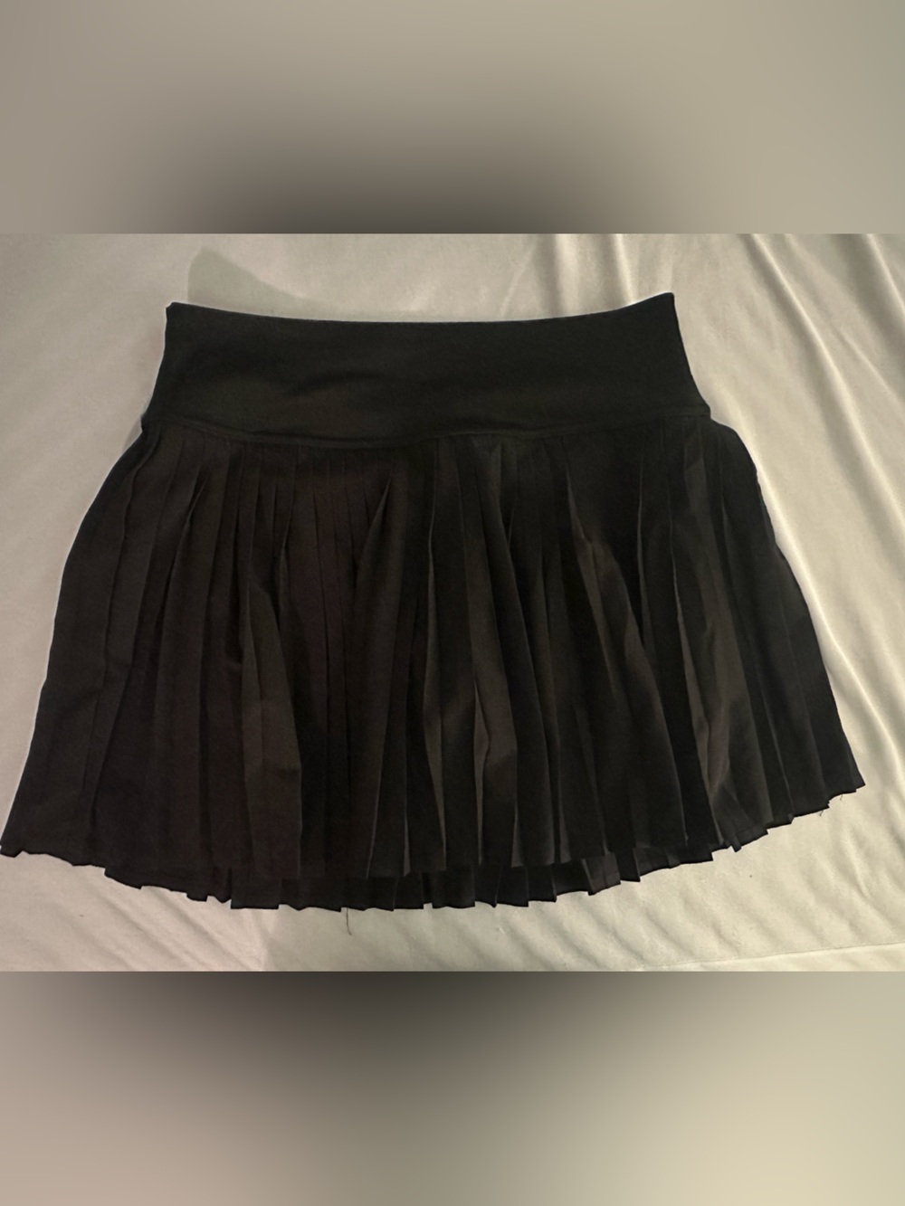 Women's Black Pleated Skater Mini Skirt